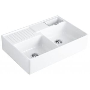 VILLEROY & BOCH VILLEROY & BOCH - Keramický drez Double-bowl sink Stone white modulový 895 x 630 x 220 bez excentra 632391RW