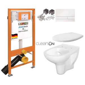 JOMOTech modul pre závesné WC s bielou doskou + WC CERSANIT ARTECO CLEANON + SEDADLO 174-91100900-00 AT2