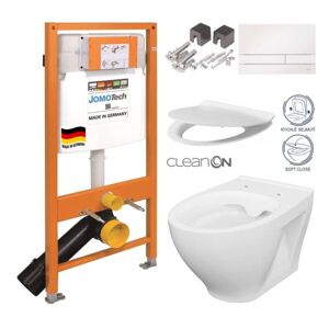 JOMOTech modul pre závesné WC s bielou doskou + WC CERSANIT CLEANON MODUO + SEDADLO 174-91100900-00 MO1