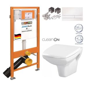 JOMOTech modul pre závesné WC s bielou doskou + WC CERSANIT CLEANON CARINA + SEDADLO 174-91100900-00 CA2