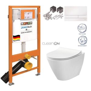 JOMOTech modul pre závesné WC s bielou doskou + WC CERSANIT CLEANON CITY 174-91100900-00 CI1