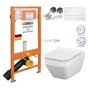 JOMOTech modul pre závesné WC s bielou doskou + WC CERSANIT CLEANON CREA štvorec + SEDADLO 174-91100900-00 CR2