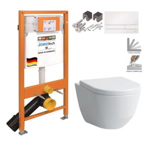 JOMOTech modul pre závesné WC s bielou doskou + WC LAUFEN PRO + SEDADLO 174-91100900-00 LP3