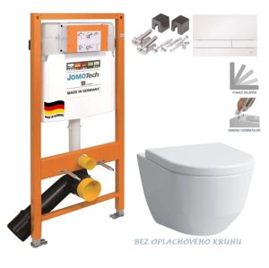JOMOTech modul pre závesné WC s bielou doskou + WC LAUFEN PRO RIMLESS + SEDADLO 174-91100900-00 LP1