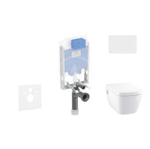 IDEAL STANDARD - ProSys Set predstenovej inštalácie, sprchovacej toalety a sedadla TECEone, tlačidla Oleas M1, Rimless, SoftClose, biela ProSys80M SP130