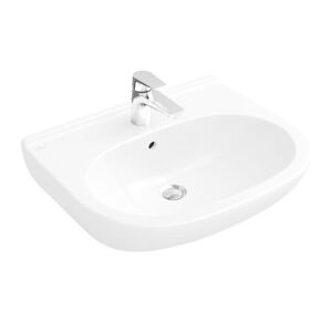 VILLEROY & BOCH - O.novo Umývadlo, 650 mm x 510 mm, biele – jednootvorové umývadlo, s prepadom 51606501