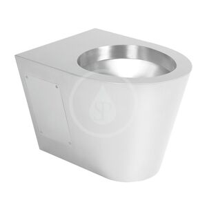 SANELA - Nerezová WC Závesné WC bez sedadla z nehrdzavejúcej ocele, servisný otvor, povrch matný SLWN 19
