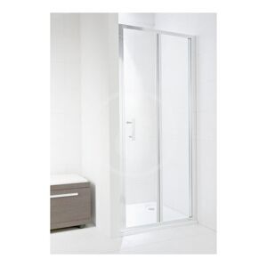 JIKA - Cubito Pure Sprchové dvere skladacie 800 Ľ/P, sklo dekor arctic, strieborná lesklá H2552410026661