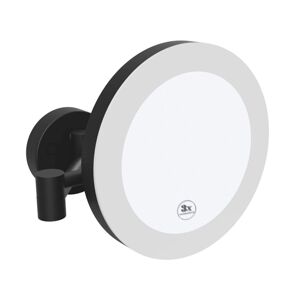 BEMETA Kozmetické zrkadlo pr. 200 mm s LED osvetlením IP44 Touch sensor - čierne 116101770