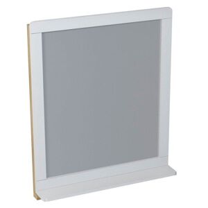 SAPHO - PRIM zrkadlo s policou, 70x84x14cm, Cedar/biela PM001