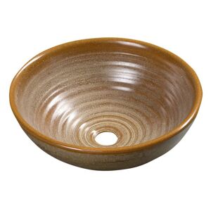 SAPHO - ATTILA keramické umývadlo, priemer 42,5cm, keramické, hnedá DK009