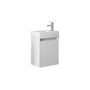 A-Interiéry - Kúpeľňová skrinka závesná s keramickým umývadlom Faro 40 White P / L faro 40whitepl