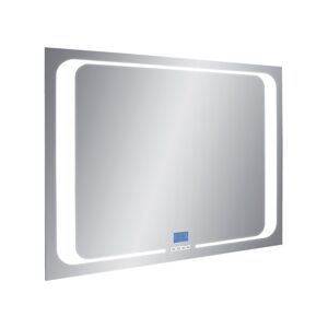 A-Interiéry - Zrkadlo závesné s pieskovaným motívom a LED osvetlením Nika LED 4/100 nika ľad 4-100