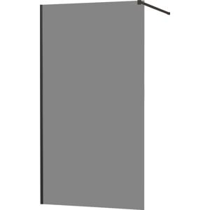 MEXEN/S - KIOTO Sprchová zástena WALK-IN 110x200 cm 8 mm, čierna, dymové sklo 800-110-101-70-40