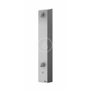 SANELA - Nerezové sprchové panely Sprchový panel z nehrdzavejúcej ocele s integrovaným ovládaním piezo a so zmiešavacou batériou na batériové napájanie – 2 vody SLSN 02PB