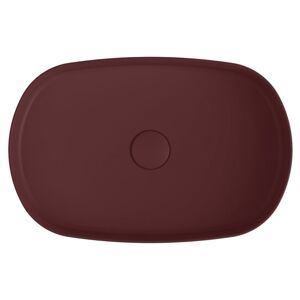 ISVEA - INFINITY OVAL keramické umývadlo na dosku, 55x36cm, matná Maroon Red 10NF65055-2R