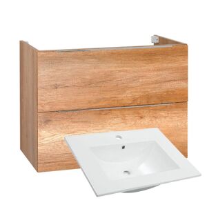 Koupelnová skříňka s keramickým umyvadlem Amanda C 80 - dub country | A-Interiéry amanda_80_C