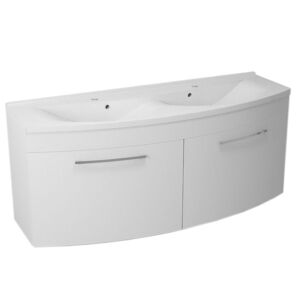SAPHO - JULIE umývadlová skrinka 150x60x50cm, dvojumývadlo ARAS, biela JU150-3030-01