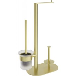 DEANTE - Okrúhly kartáčovaný zlatý stojan na toaletný papier - 3 funkcie ADR_R732