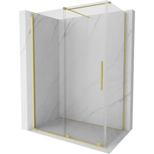 MEXEN/S - Velár sprchovací kút 150 x 90, transparent, zlatá kartáčovaná 871-150-090-01-55