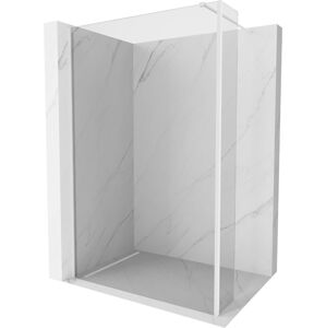 MEXEN/S - Kyoto Sprchová zástena WALK-IN 100 x 40 cm, transparent, biela 800-100-212-20-00-040