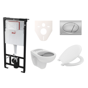 Cenovo zvýhodnený závesný WC set Alca do ľahkých stien / predstenová montáž + WC S-Line S-line Pre SIKOASP3