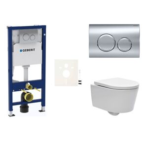 Cenovo zvýhodnený závesný WC set Geberit do ľahkých stien / predstenová montáž + WC SAT Brevis SIKOGESBRED20