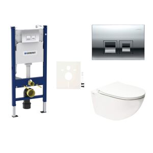 Cenově zvýhodněný závěsný WC set Geberit do lehkých stěn / předstěnová + WC SAT Infinitio SIKOGESINFD35